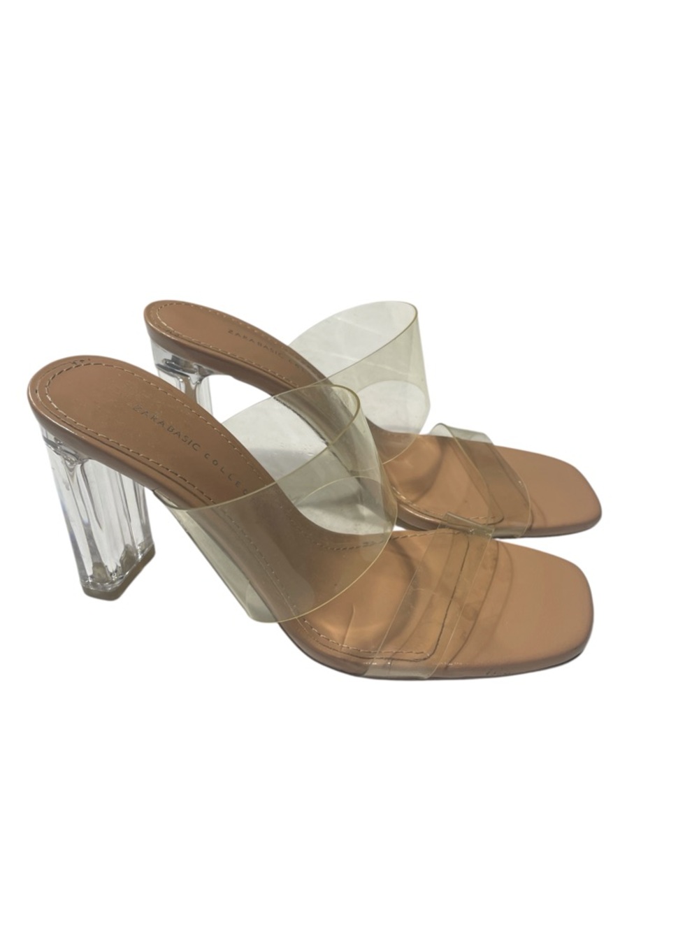 Zara Basic Collection Clear Strap and Heel size 36 - Picture 2 of 8